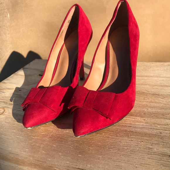 Apt. 9 Shoes - Red double bow Pumps